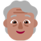 Older Person- Medium Skin Tone emoji on Microsoft